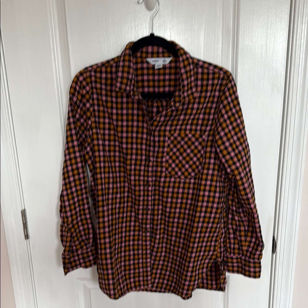 Multicolor Plaid Button-Up Shirt